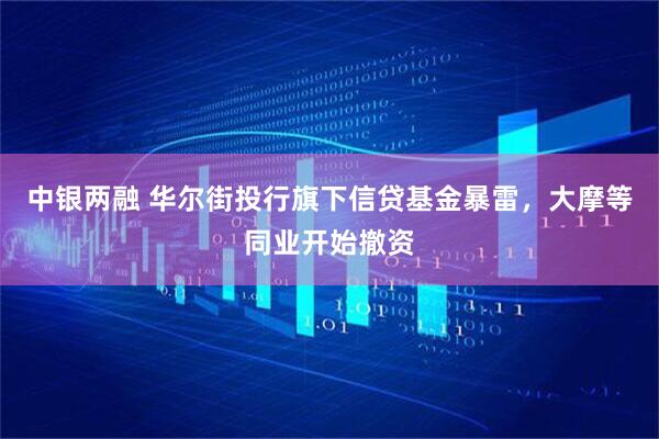 中银两融 华尔街投行旗下信贷基金暴雷，大摩等同业开始撤资